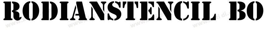 RodianStencil Bold字体转换